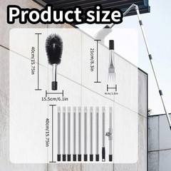 Gutter Cleaning Tools from the Ground, 13.1FT Adjustable Cleaner Black
