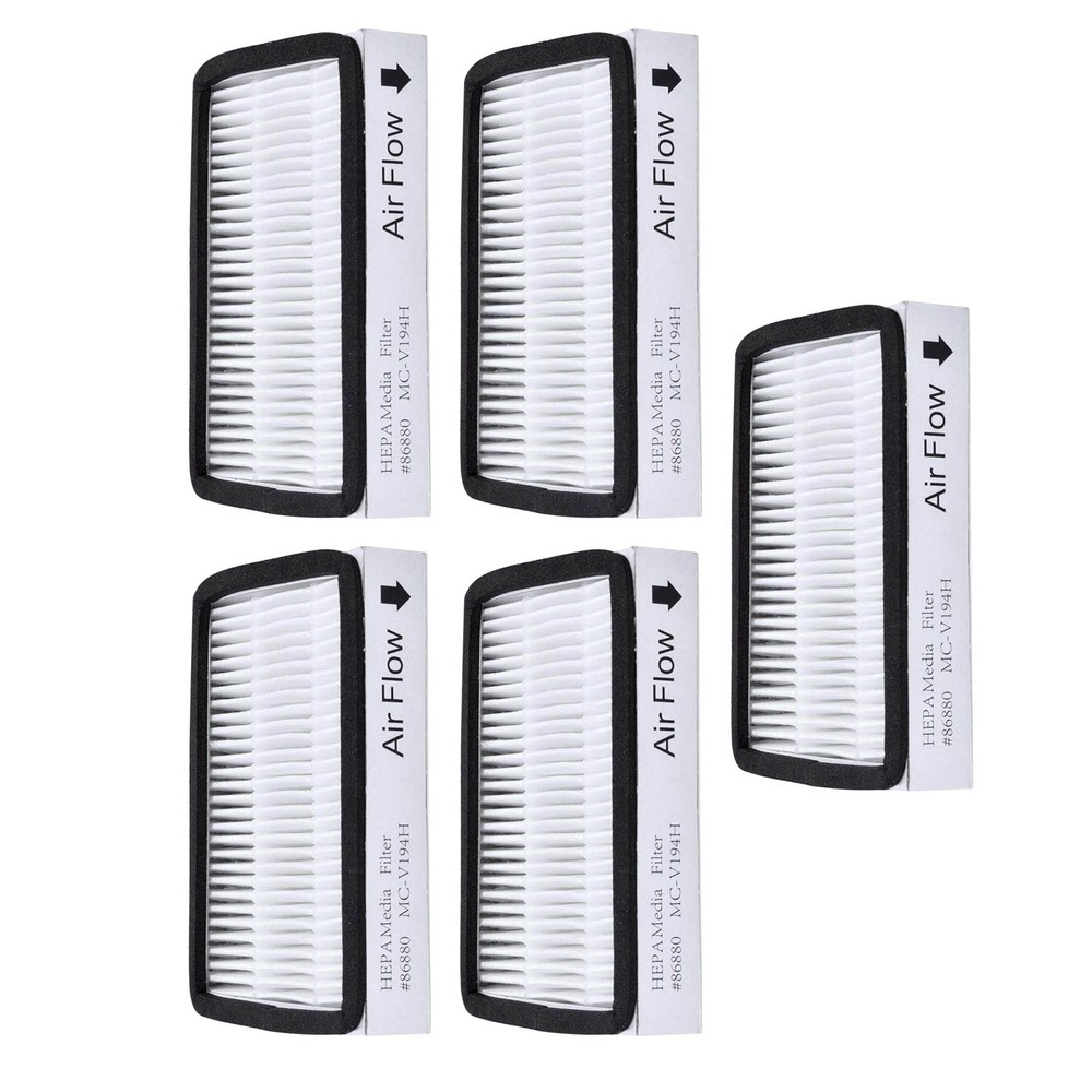 Five * For Kenmore EF-2 86880 Exhaust Vacuum HEPA Media Filters Replacement