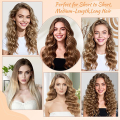 YTCHYYSK Upgraded Large Round Volumizing Brush Attachment for 3.3in, Gold
