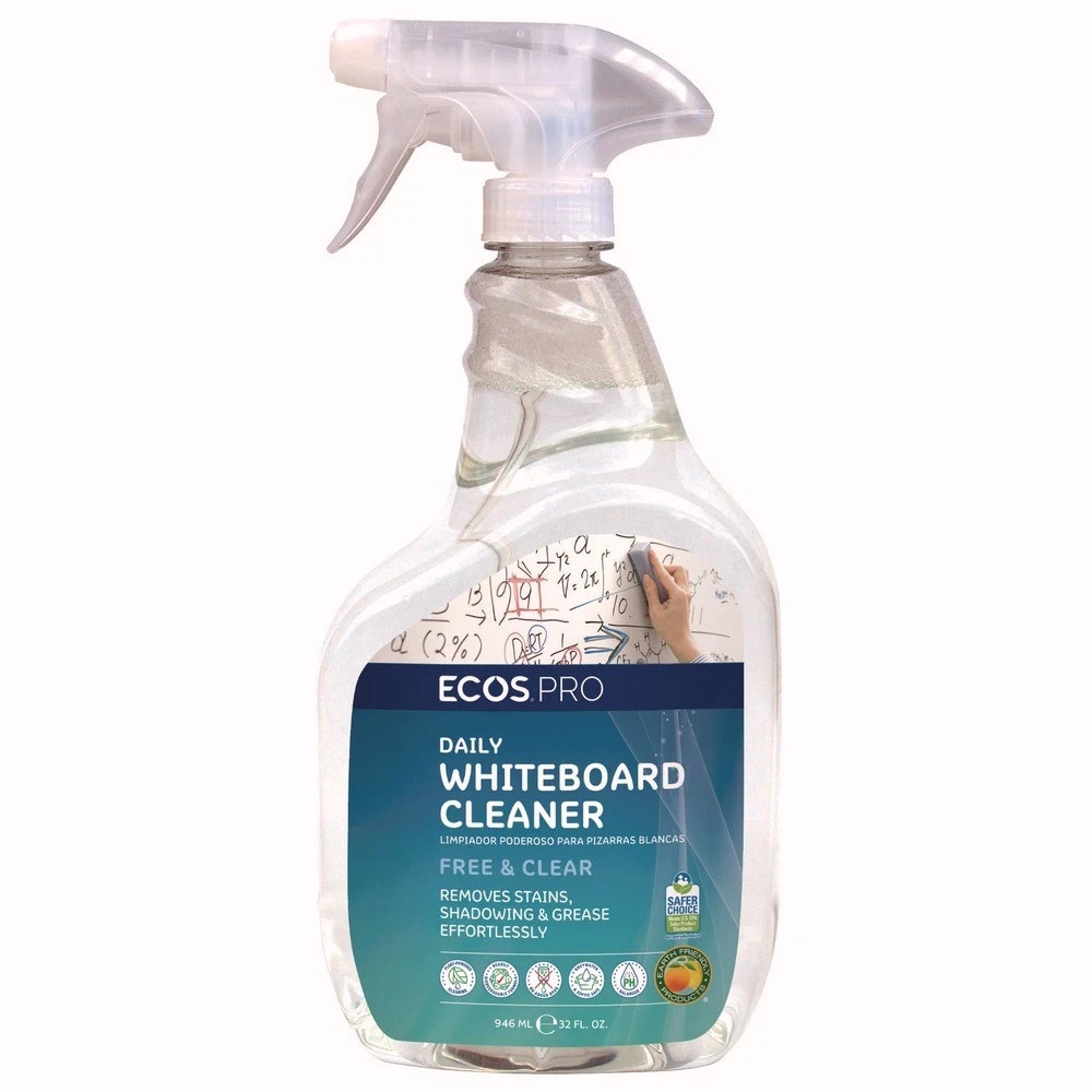 ECOS PRO PL98696CT 32 oz Daily Whiteboard Cleaner – Free & Clear (6/CT) New