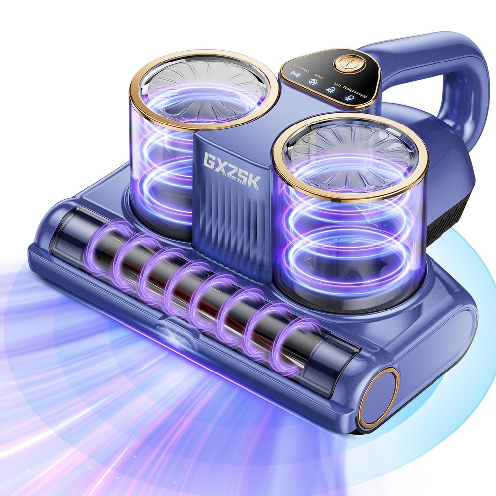 Mattress Vacuum Cleaner, 16kPa Bed Cleaner with 253.7nm Bluish Purple