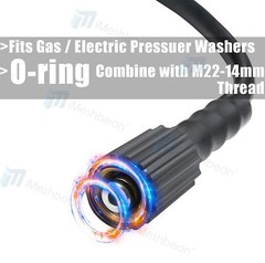 100 FT Pressure Washer Hose 1/4″ Replacement Power Wash Hose with Quick Connect