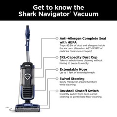 Shark Nv151 Navigator Swivel Pro Complete Upright Vacuum Hepa Filtration Swivel