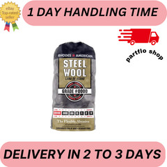 Steel Wool 0000 12 pad Fine Grade Rhodes, American Final Finish Super Fine