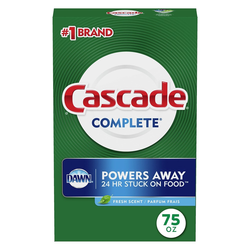 Cascade Complete Powder Dishwasher Detergent, 75 Ounce (Pack of 1), White