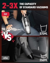 Evekas Handheld Vacuum Cordless 9000Pa Strong Suction 2 Suction Modes Type-C