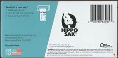 15 Hippo Sak TALL KITCHEN BAGS Liners 13 gallon White w/ super Strong Handle USA