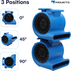 3-Speed Air Mover 1HP 4000+ CFM Monster Floor Blower Carpet Dryers Janitoral Flo