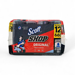 Scott Shop Towels Original Multi-Purpose Rags 55 Sheet Roll – 12 Count