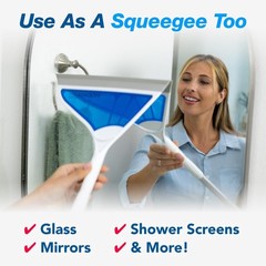 Helio AirBroom 3 Piece Kit All Surface Sweeper and Squeegee for Wet White