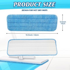40 Pack Microfiber Mop Pads Machine Washable Cleaning Flat Mop Head Replaceme…