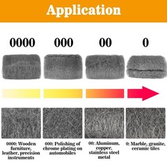 Steel Wool Pads 0000 15PCS – Steel Wool 0000 Roll Glass Wood Fabric Metal Extra