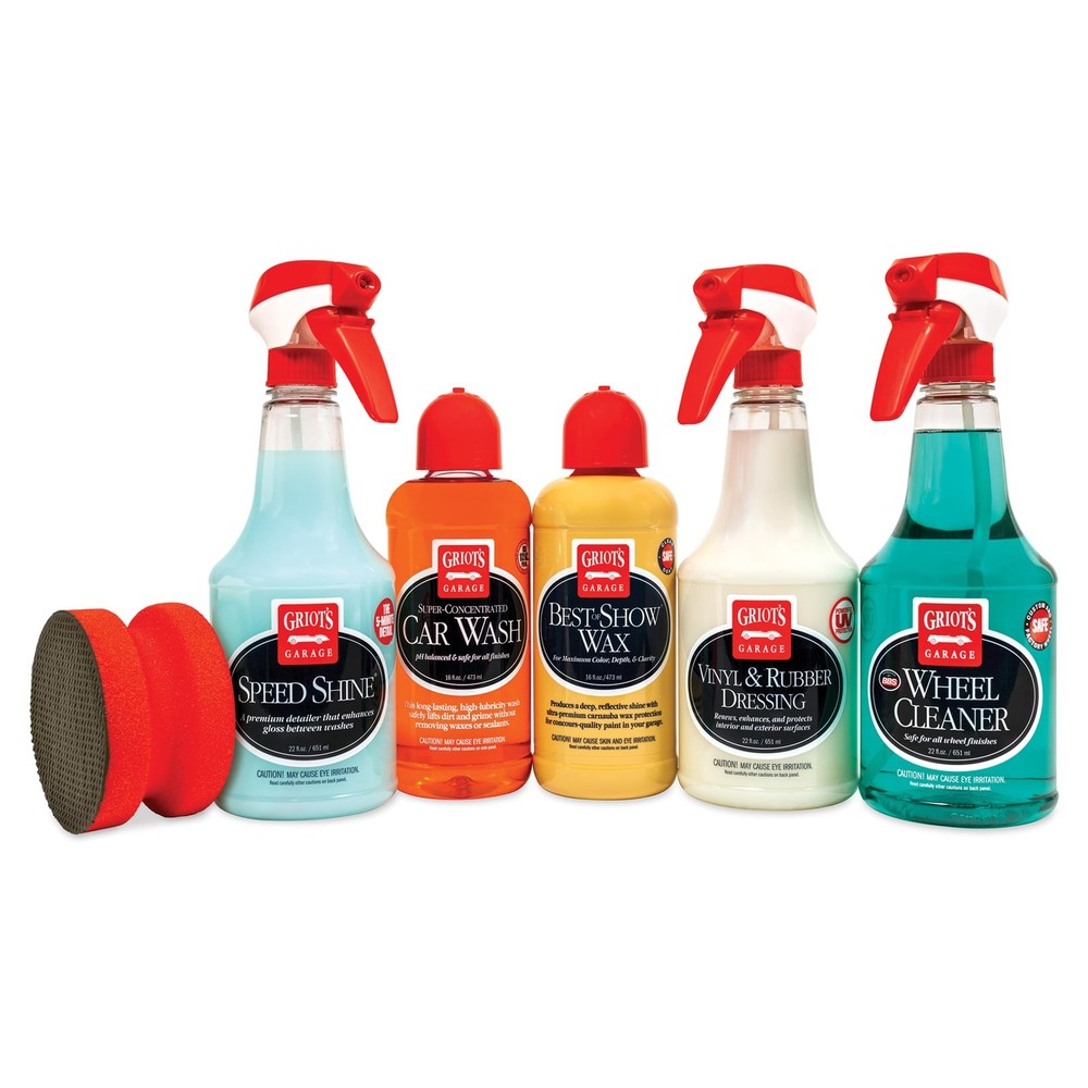 Griot’s Garage Starter Car Care Kit, Vehicle Detailing Set, Includes Car Wash…