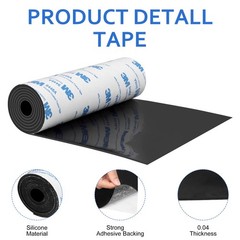 Non Slip Furniture Pads, 5″ x 40″ Rubber 1 PC 5 x 40 inch (Rubber), Black