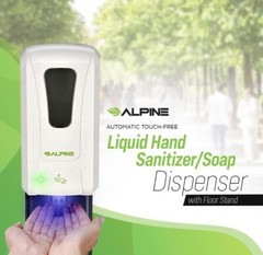 Alpine Industries 430-L-S Automatic Hand Soap, Other Gel Dispenser with Stand