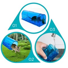 Humane Mouse Trap Reusable! [2-Pack] – Catch and Release No-Kill 2 Pack, Blue