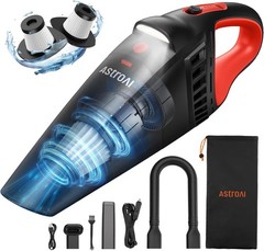Cordless Car Vacuum: 7500Pa Suction, 6000mAh Battery, LED Light