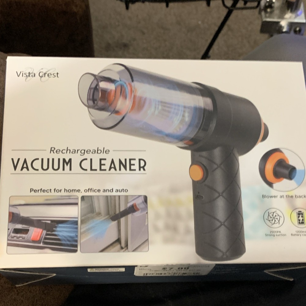 Vista Crest Rechargeable Handheld Vacuum, Blower, Washable Filter, Attachments