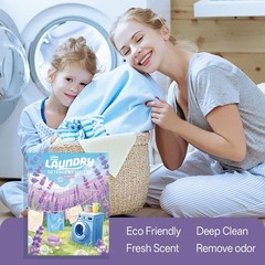 Laundry Detergent Sheets, Lavender Scent – 40 Loads 1 Count (Pack of 40)