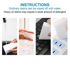 Magic Sponge Eraser Multi-Functional Melamine Foam 10*6*2cm, White