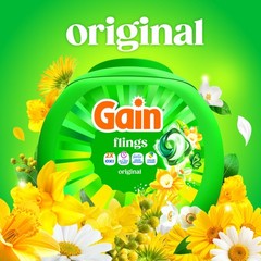 Gain Flings Liquid Washing Detergent Pods, Now with 112 Count (Pack of 1)