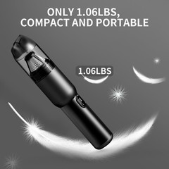 Handheld Car Vacuum Cleaner, Cordless Portable 20KPA Powerful Suction With LE…
