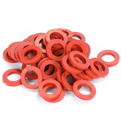 Sanpaint 40 Pieces Garden Hose Washers Rubber 3/4-inch(40 PCS), Red