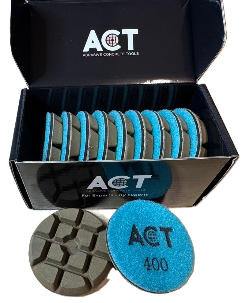 3″ 400 Grit Resin Diamond Polishing Pads – Concrete (Set-12)
