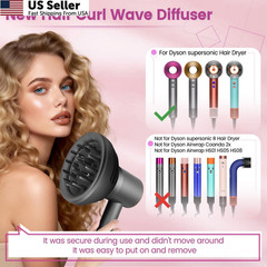 YTCHYYSK New Wave+Curl Diffuser Nozzle for Dyson Supersonic Hair Dryer Grey