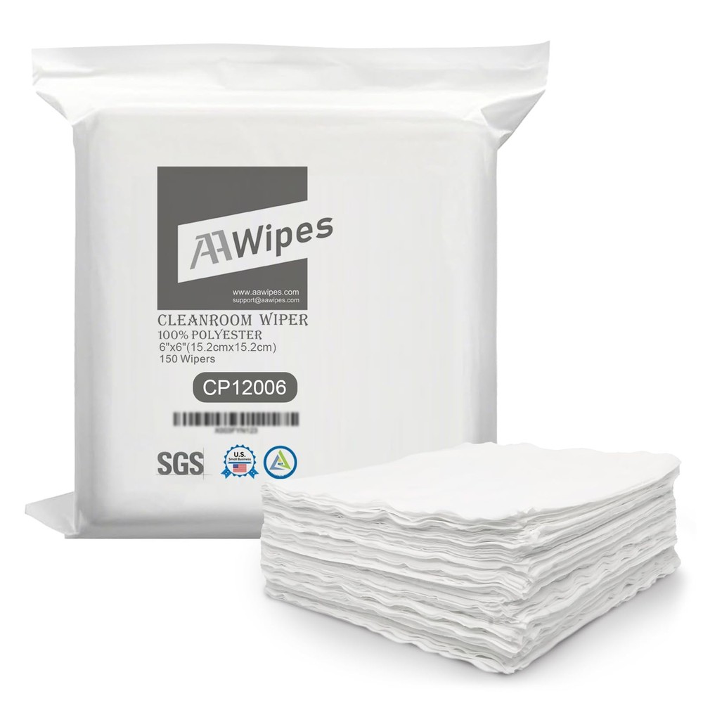 AAwipes Double Knit 100% Polyester Wipers Light Weight Version 6″X6″ 150Pcs