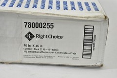 Right Choice Can Liners 100 Pack 40″ x 46″ 1.20 Mil 40-45 Gallon 78000255 Black