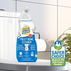 Lemi Shine Toilet Bowl Cleaner – Bleach-Free 24 Ounce (Pack of 3), white