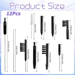 12 PCS Hearing Aid Cleaning Kithearing Tools Ear Cleaner Black
