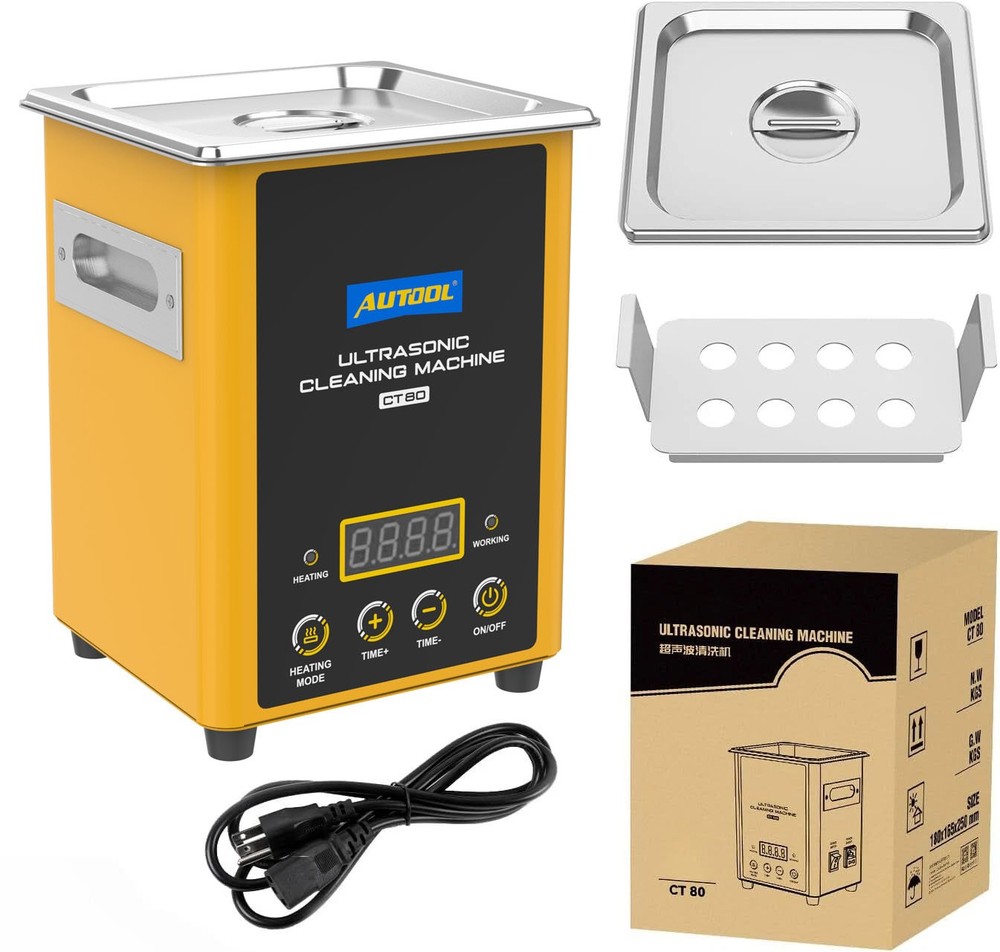 Ultrasonic Cleaning Machine Fuel Inector Cleaner Heating Adjusting Time 1.6L USA