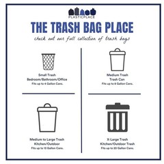 Plasticplace 6 Gallon Trash 6 Garbage Can High Density 20 X 22 2000 Count High