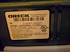 Oreck XL Commercial Upright Vacuum Lightweight, Dual Spds, U2000RB2L-1, Gray