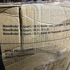 Wavebrake 35 Qt. Plastic Mop Bucket with Wringer Yellow