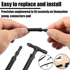 Osilly Windshield Washer Hose Kit, 4 Meter Wash Fluid Tubing with 12 Black