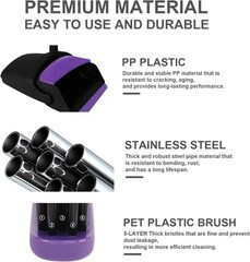 Broom and Dustpan Set, Upright Purple with 1 Count (Pack of 1),