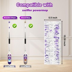 Pure Realm 20 Count Disposable Power mop 20 PowerMop Pads, Purple 20 Mop Pads