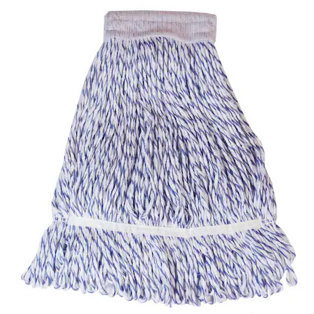 GOLDEN STAR AST30BWXL5-3PK 5 in Waxer Mop, Blue/White, PK3, AST30BWXL5-3PK