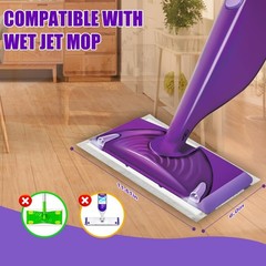Mop Pad Refill Compatible with Swiffer WetJet Spray Mop, 11.6″ x 5.9″, Purple