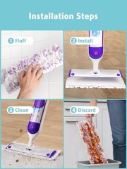 AIR U+ 12 Pack Disposable Power Mop Pads Refills for Swiffer 12 Count
