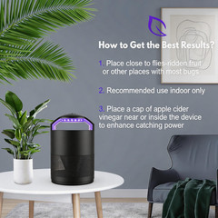 Fruit Fly Traps for Indoors, Catcher & Killer with Upgraded Purple Black