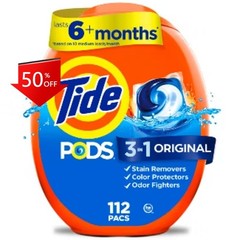 Tide Original HE Laundry Detergent Pods 112 Pacs – 85oz