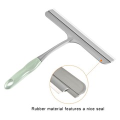 Shower Squeegee Glass Wiper with 2 Hooks 255mm Blue