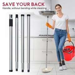 Matthew Cleaning Cotton Mop for 1 Full & 1 Refill Heads (8oz), White