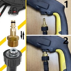 2Pcs Gold M22 Adapter High Pressure Washer Hose Pipe Quick…