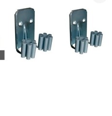 Steel Grip Broom Roller Clips 1 Package of 2 Organize Mops Tools Brooms