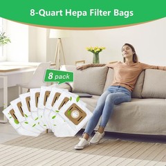 8 Pack Replacement VACBP6 HEPA Filter Bags 8 Vacuum